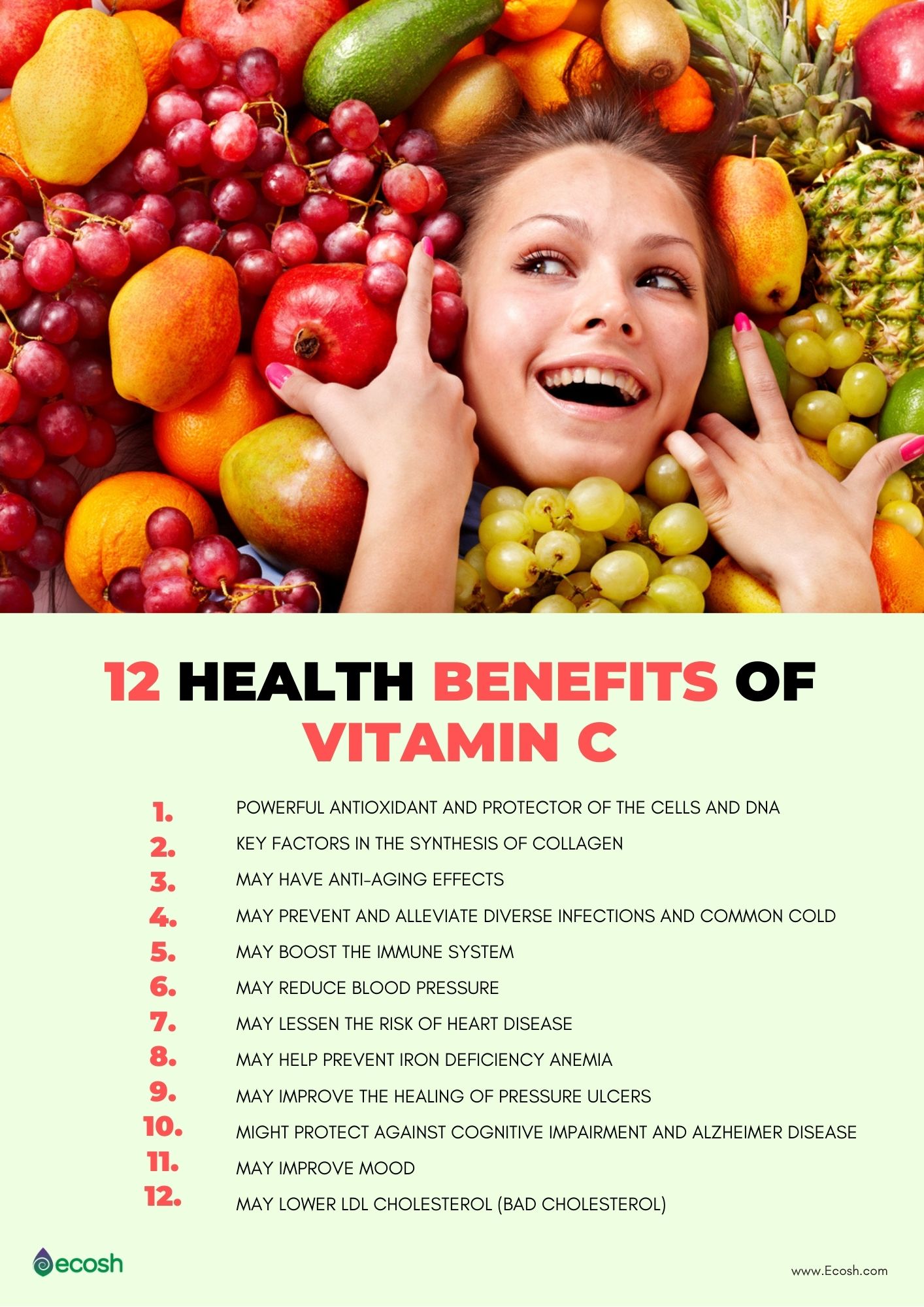 Vitamin C Benefits, Sources, Supplements, Dose