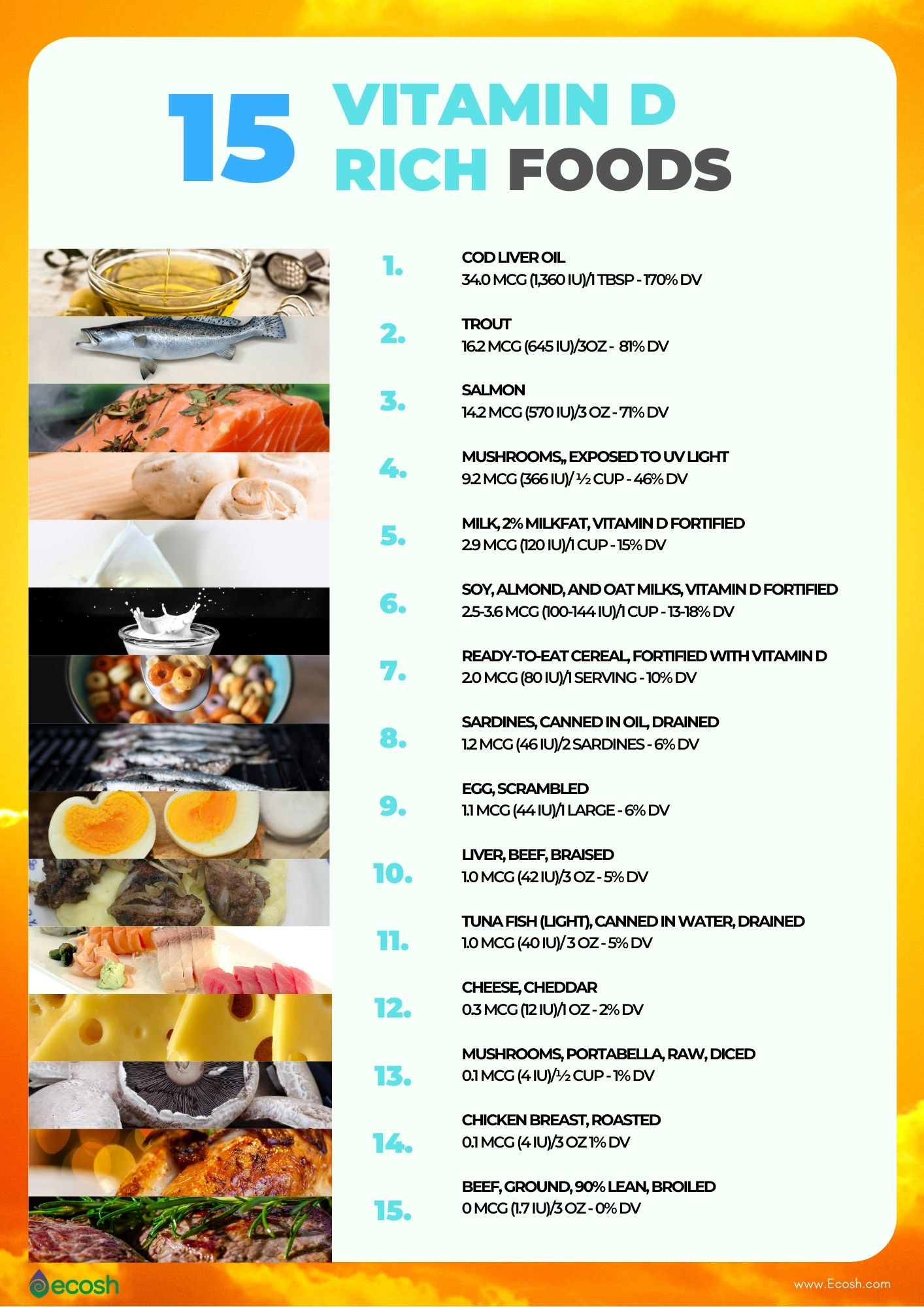 Vitamin D Foods List