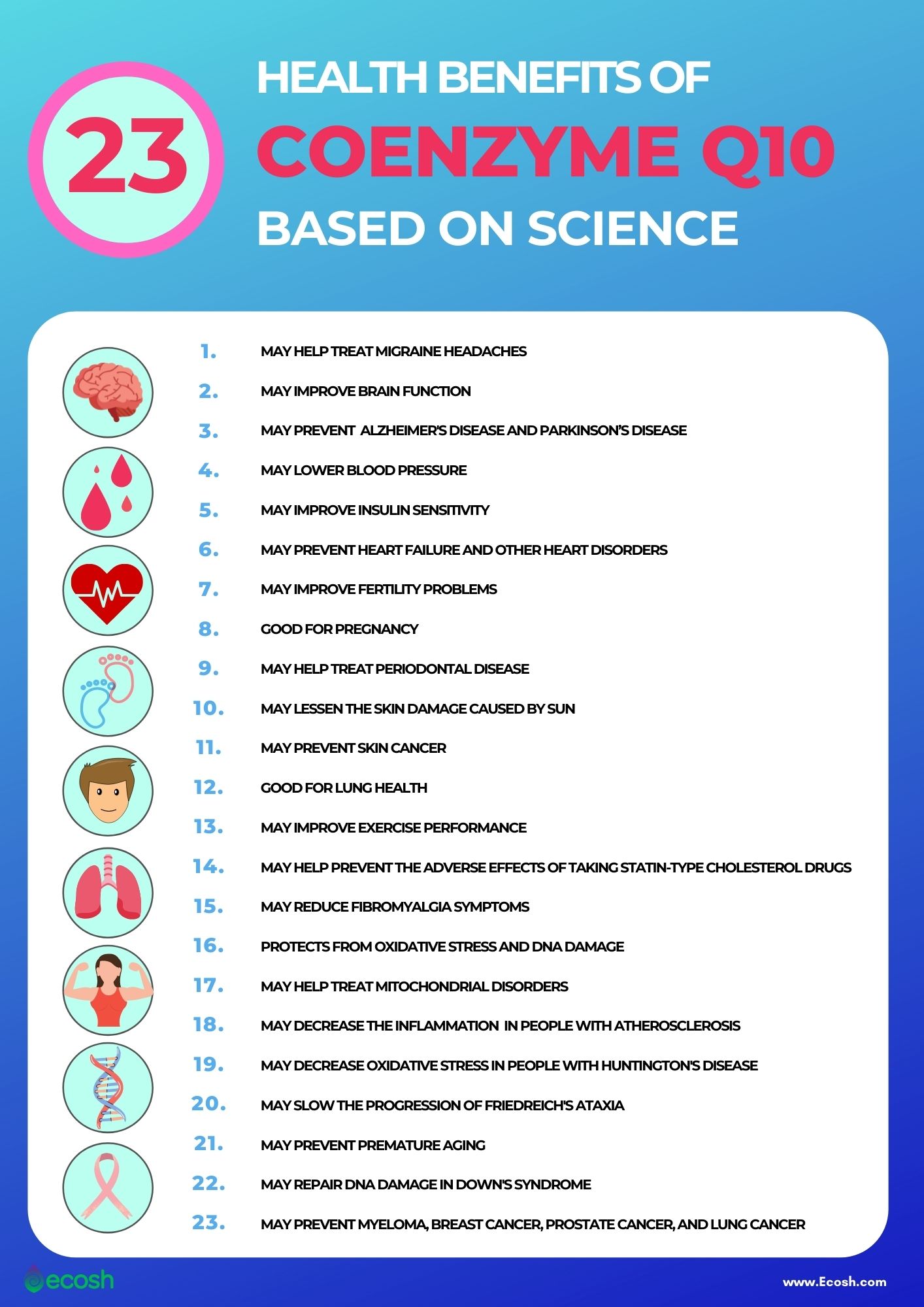 Coenzyme Q and lung health