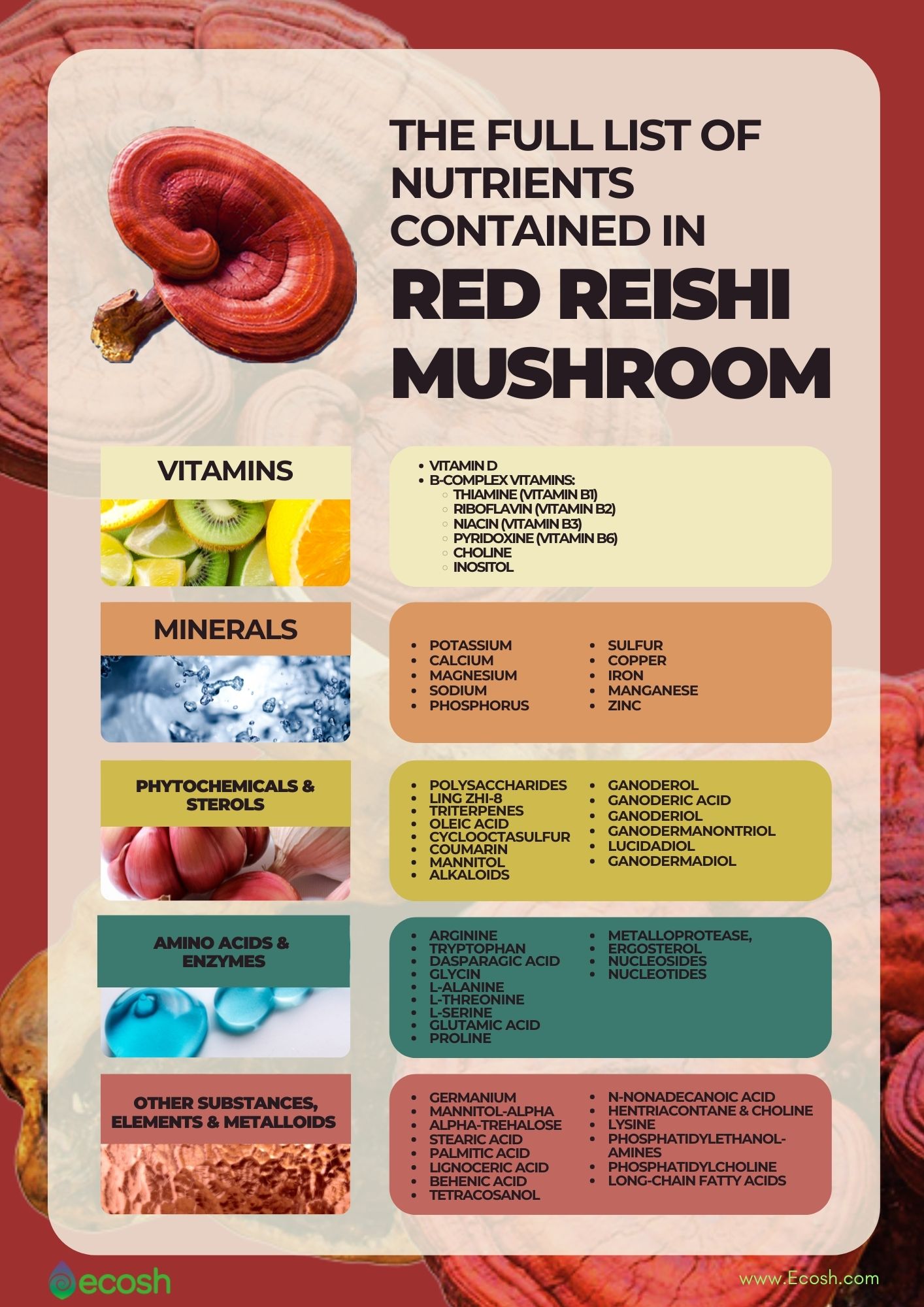 The_Full_List_of_Nutrients_Contained_in_Reishi_Mushroom_Vitamins_in_Reishi_Mushroom_Ganoderma_Nutritional_Information_Red_Reishi_Nutritional_Information_Minerals_in_Reishi_Germanium_in_Reishi